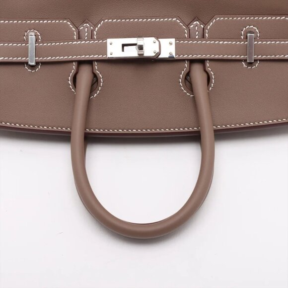 Hermes Birkin 25 Le Tournay Veau Swift Etoupe Silver Metal Fittings K: 2025 - Picture 5 of 11